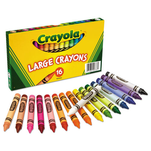 Crayola - Set of 16 Large Crayons - Lift Lid Box