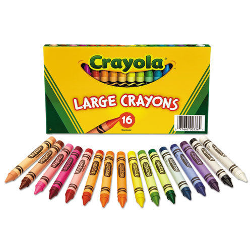 Crayola - Set of 16 Large Crayons - Lift Lid Box