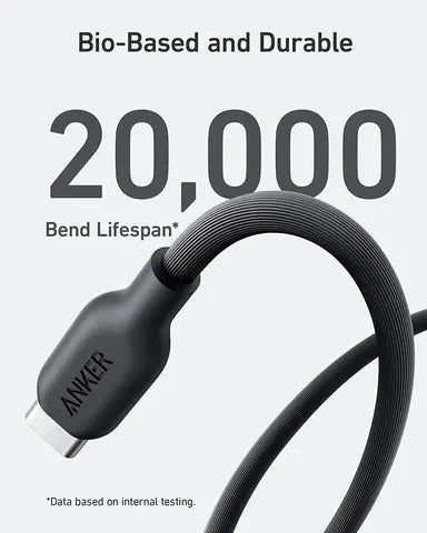 أنكر 542 كابل USB-C إلى USB-C (من مواد حيوية 6 قدم) أبيض