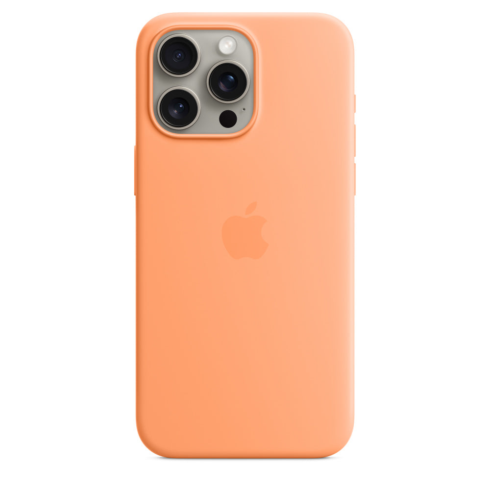 iPhone 15 Pro Silicone Case with MagSafe - Orange Sorbet