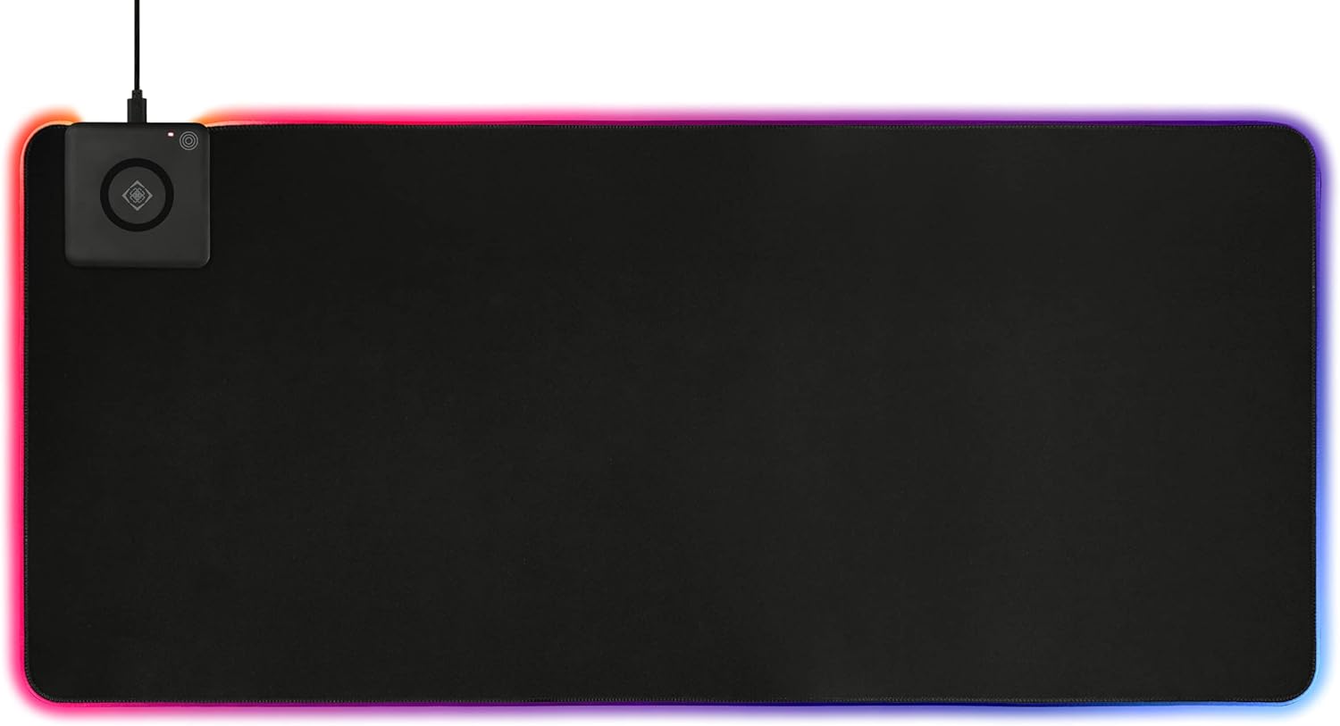 DELTACO gaming mousepad with wireless charger, 900x400 mm, Black
