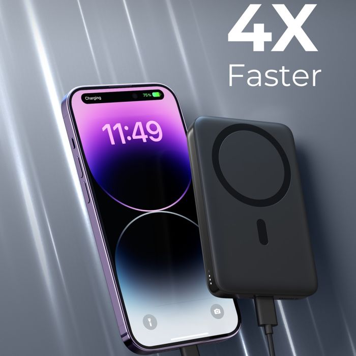 MagLynk 30W 10000mAh Magnetic Wireless Power Bank -BK