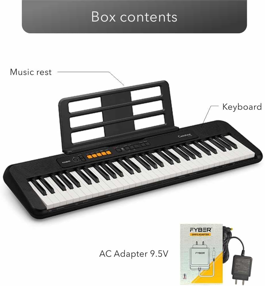 Casiotone CT-S100 Digital Keyboard 61 Keys- Black