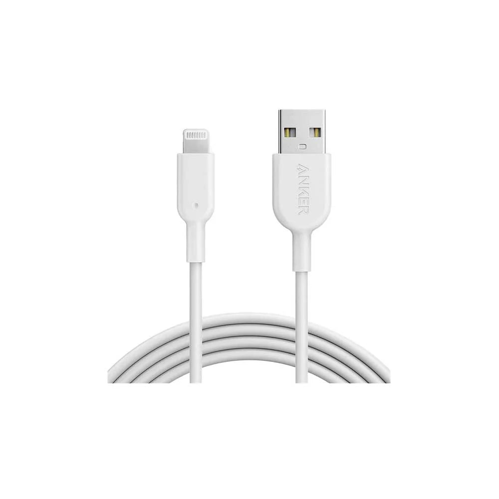 كابل أنكر Powerline II من USB-A إلى Lightning بطول 6 أقدام - أبيض