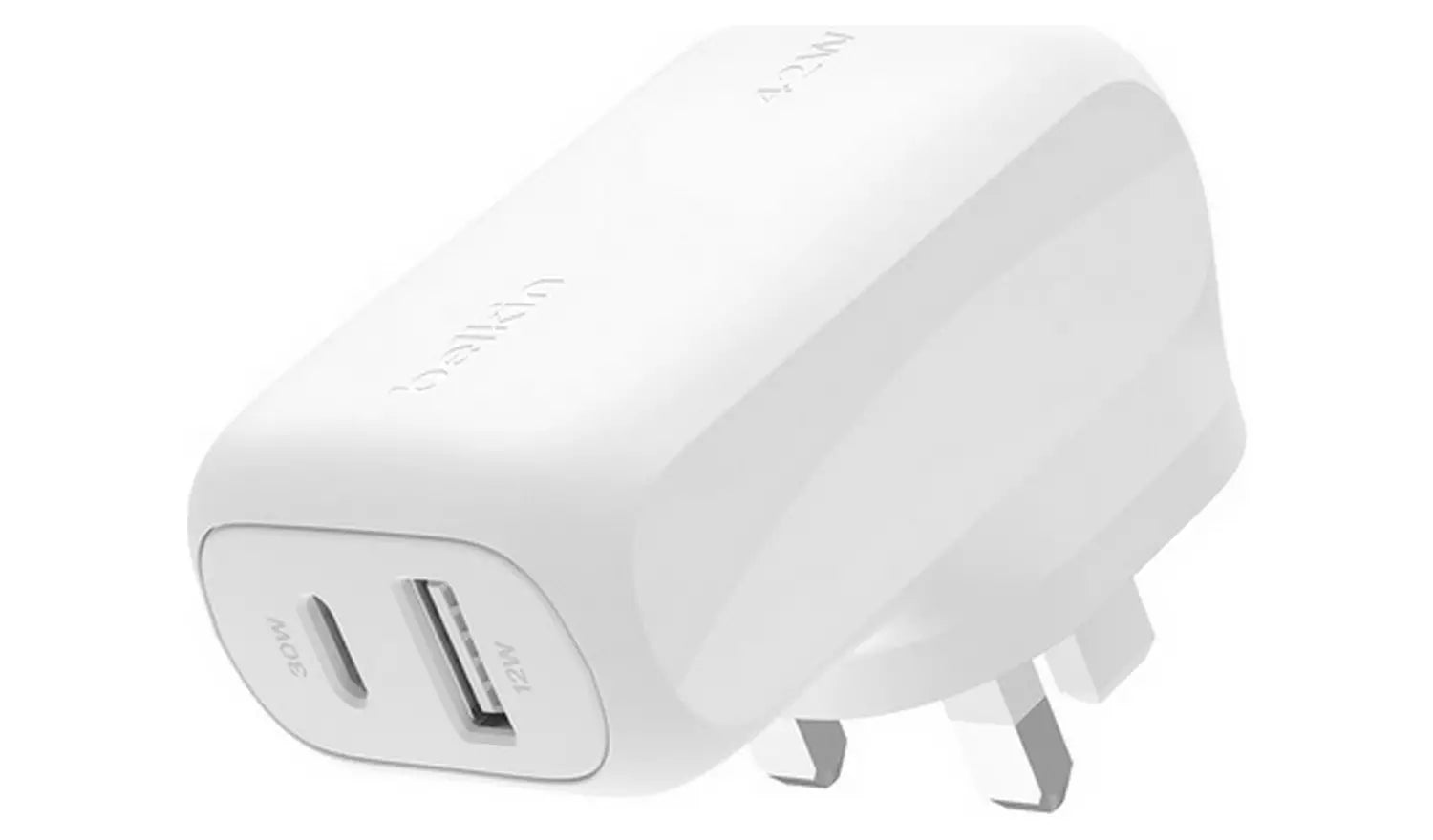 بيلكين - شاحن حائط - 42W - PD - 1X USB-C 1X USB-A - أبيض