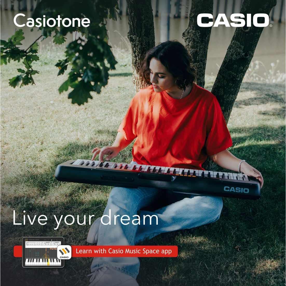 Casiotone CT-S100 Digital Keyboard 61 Keys- Black