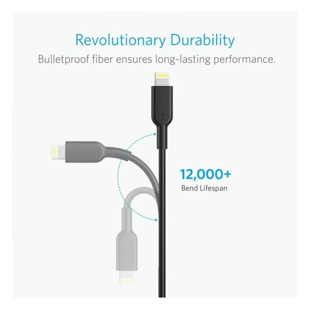 Anker Cable Powerline II - USB-A to Lightning - 3ft - Black
