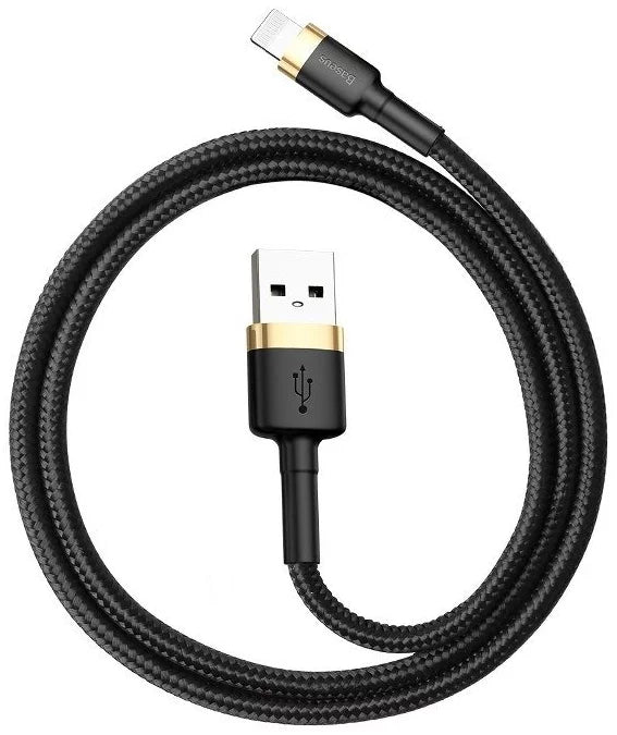 Baseus cafule Cable USB For iP 2A 3m Gold+Black