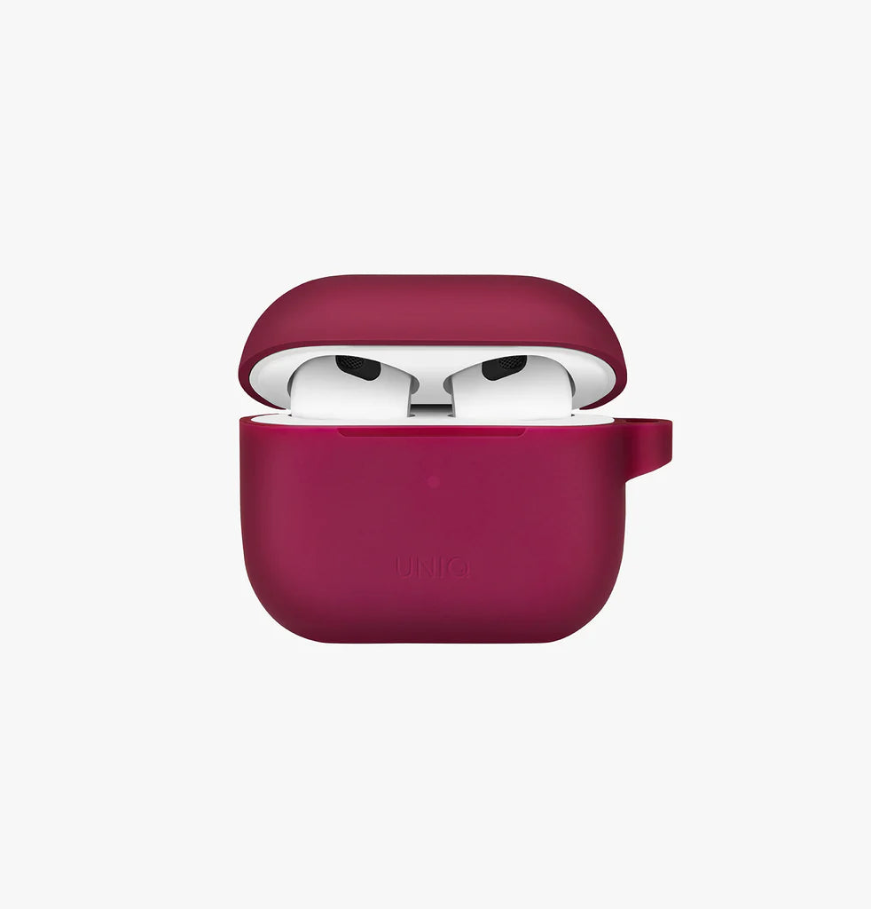 UNIQ VENCER AIRPODS 3RD GEN SILICONE HANG CASE - BURGUNDY MAROON