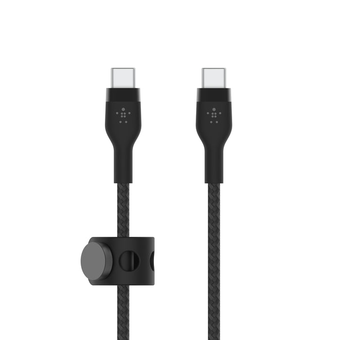 بيلكين - كابل - USB-C إلى USB-C - سيليكون مضفر - 2.0 - 1م - أسود