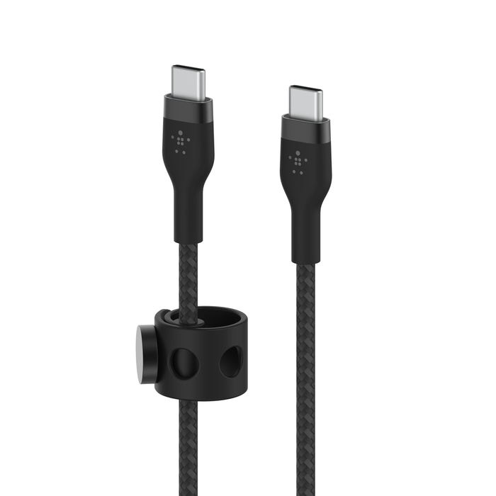 بيلكين - كابل - USB-C إلى USB-C - سيليكون مضفر - 2.0 - 1م - أسود