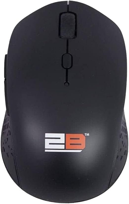 2B Bluetooth 3.0-5.0 - 2.4GHz Mouse with 800/1200/1600 DPI, Black