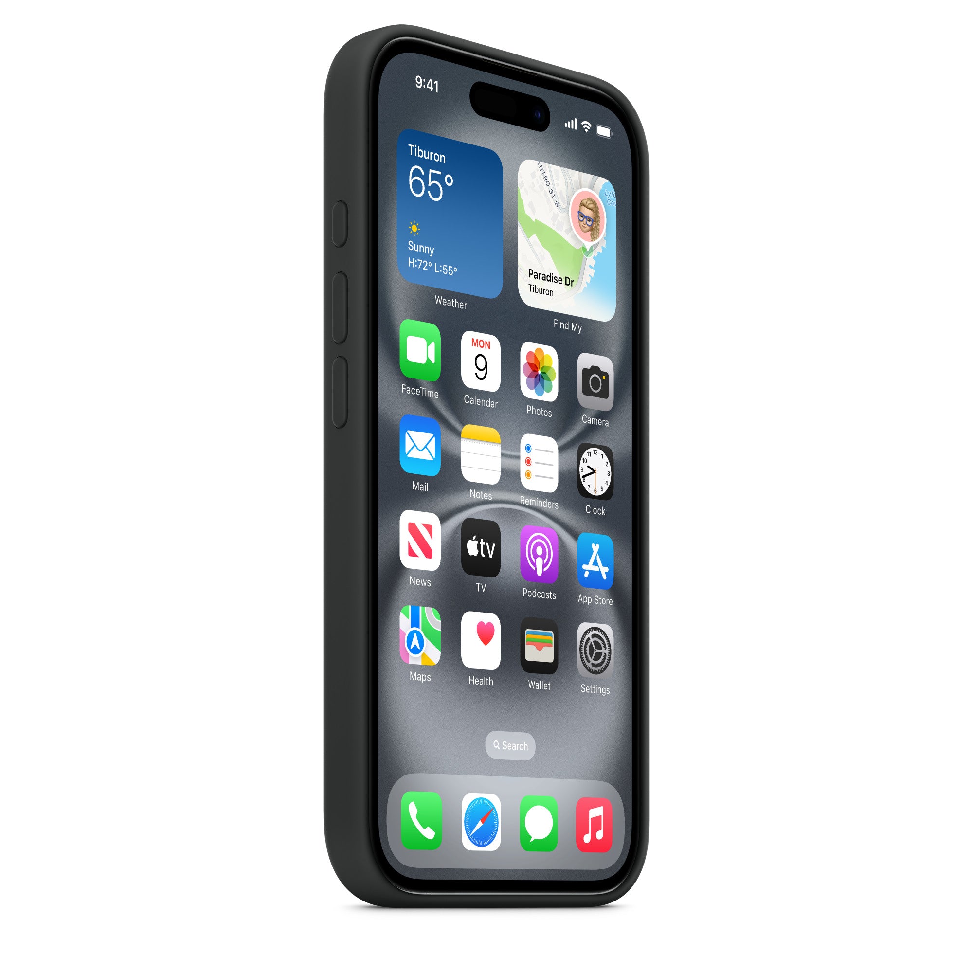 iPhone 16 Silicone Case with MagSafe - Black