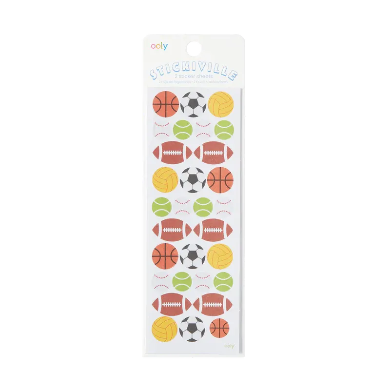 Ooly Stickiville Stickers: Sport Balls Skinny 2 Sheets