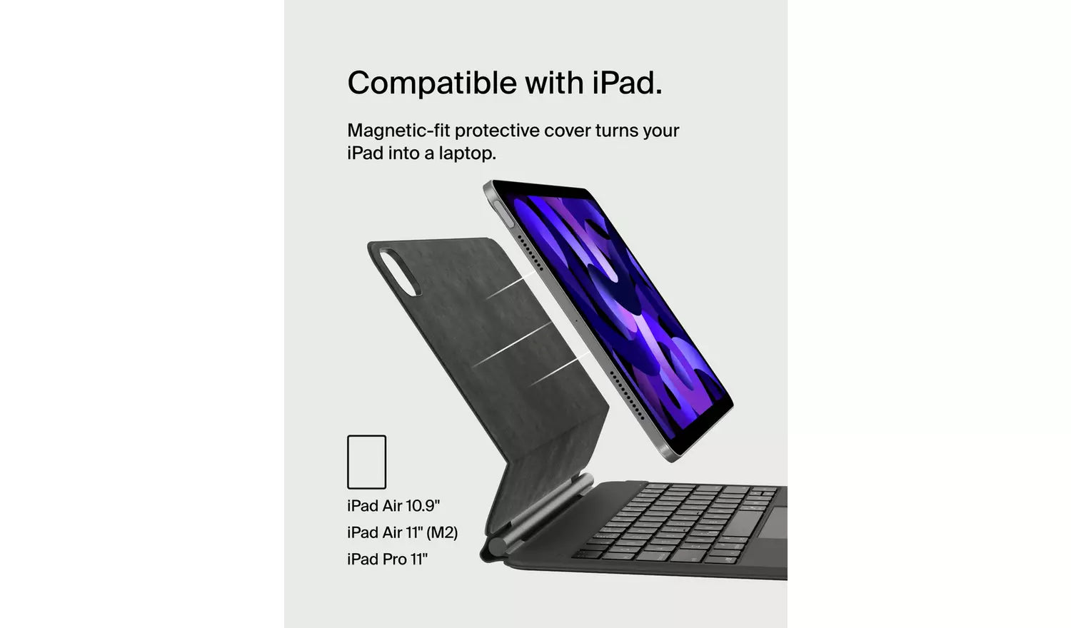 BELKIN K.B MGNT FOLIO IPAD AIR 11,AIR 5/4,PRO 11 BLK - UK