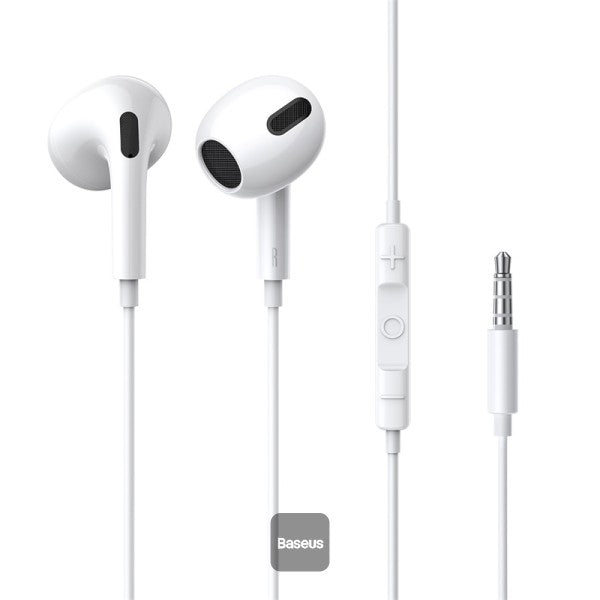 Baseus Encok 3.5mm lateral in-ear Wired Earphone H17 White