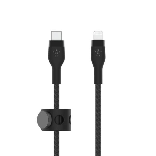 BELKIN - CABLE - LTG TO C - BRAIDED SILICONE - 1M - BLACK