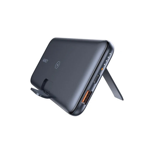 AUKEY Foldable Stand & Wireless Charging 10K mAh BLK