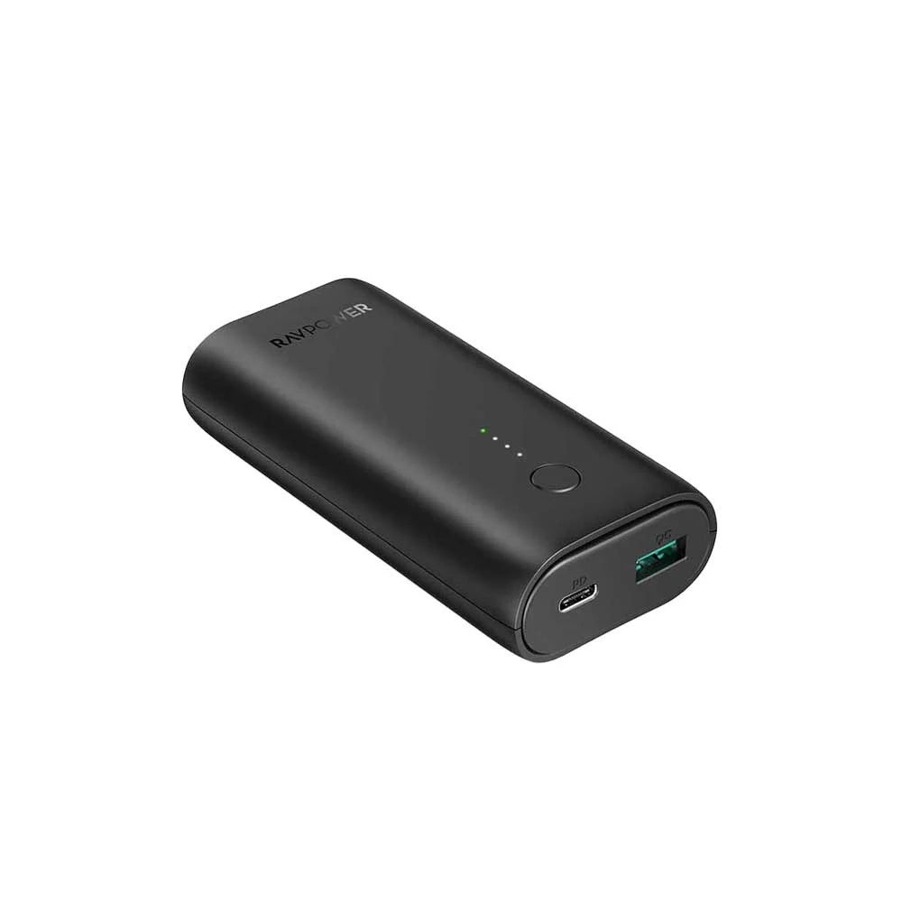 بنك طاقة RAVPower RP-PB205 بسعة 10000mAh وقوة PD20W + QC18W - أسود