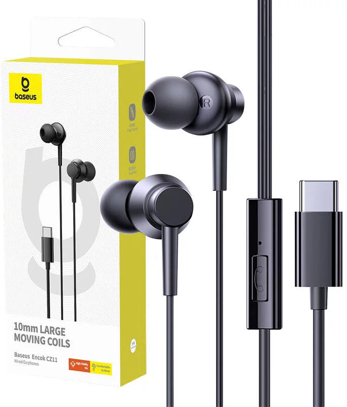 Baseus Encok CZ11 Wired Earphones Cluster Black