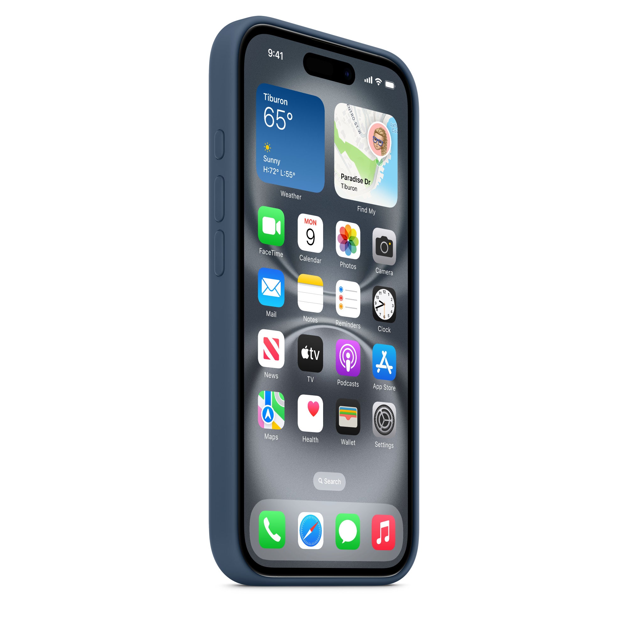 iPhone 16 Silicone Case with MagSafe - Denim
