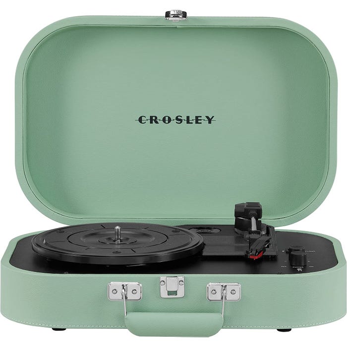 Crosley Discovery Portable Turntable Seafoam