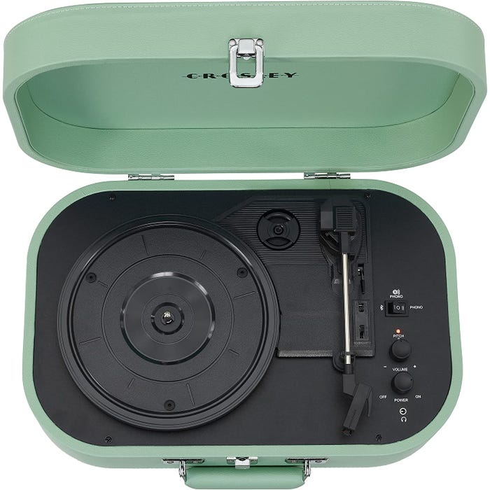 Crosley Discovery Portable Turntable Seafoam