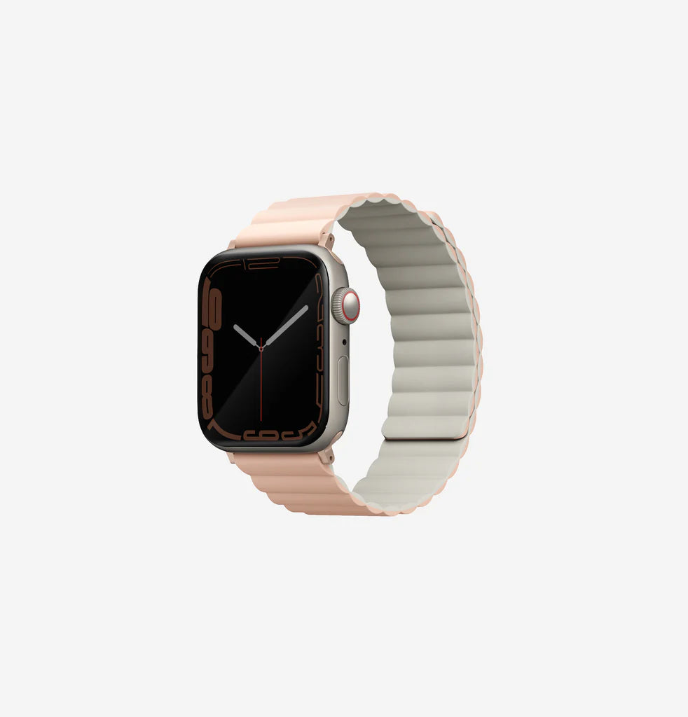 UNIQ REVIX REVERSIBLE MAGNETIC APPLE WATCH STRAP 41/40/38MM - BLUSH PINK/BEIGE