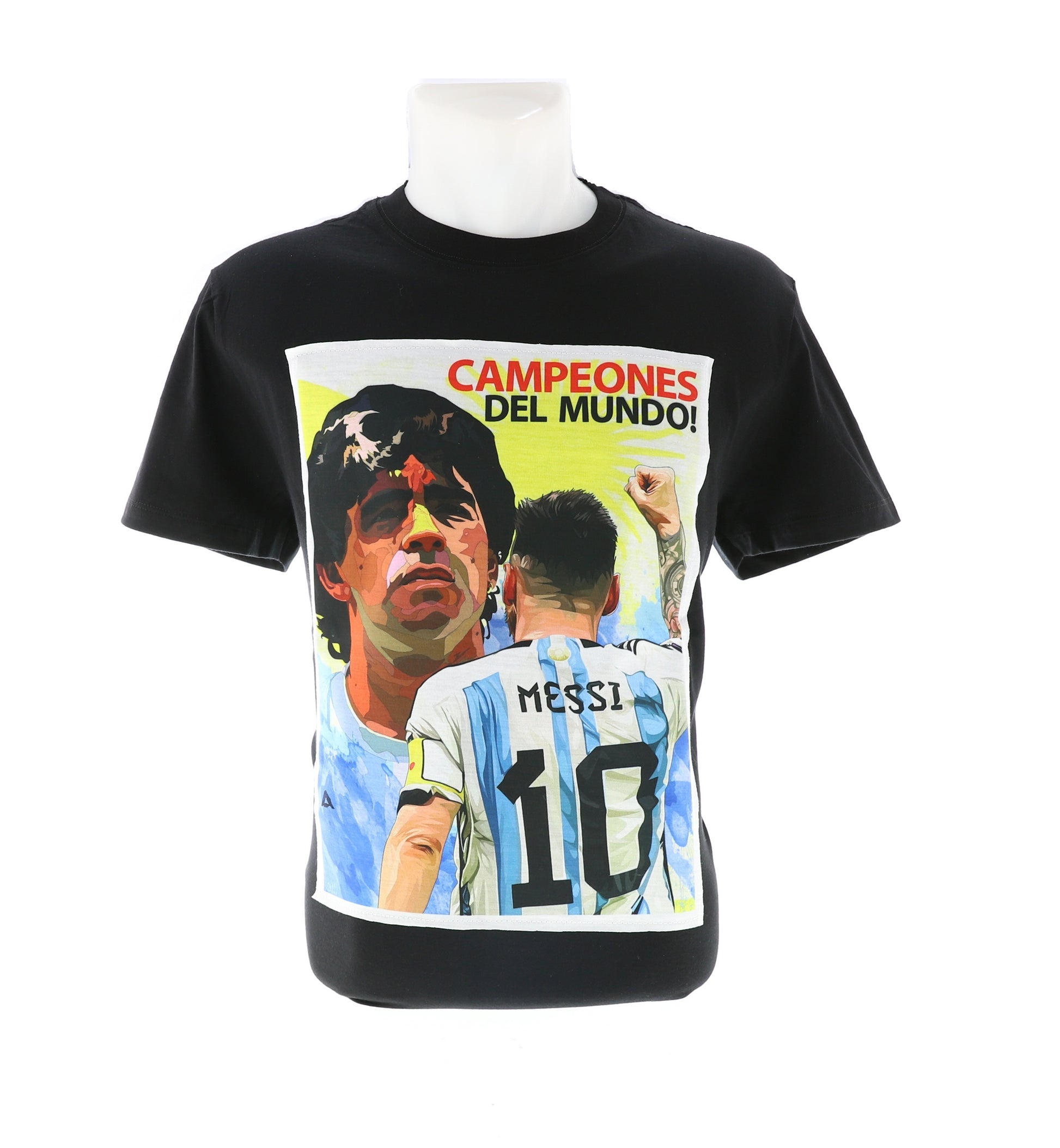 Famous Pop Art Campeones Del Mundo Black L