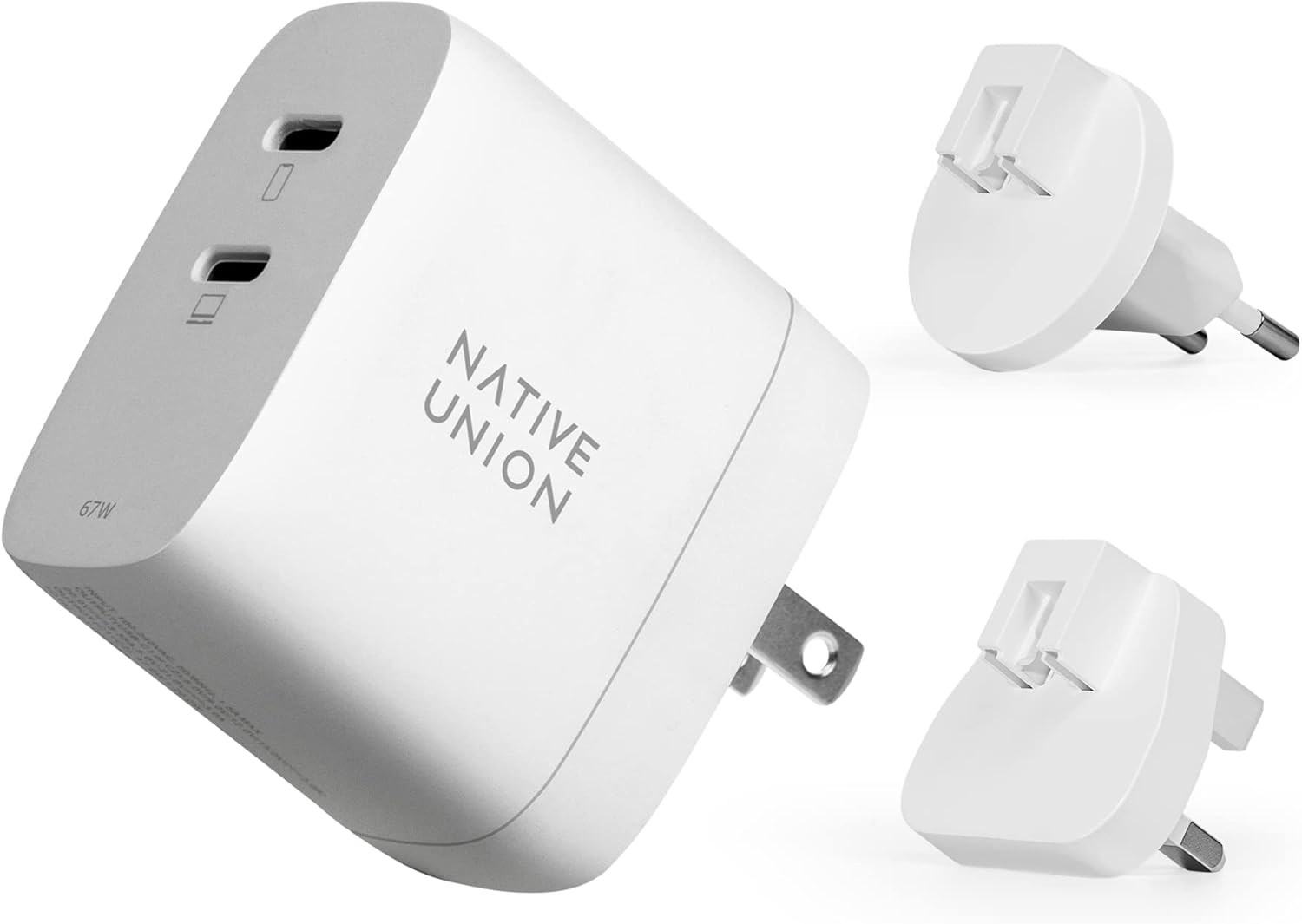 Native Union Fast Gan Charger Pd 67W Dual 2 X Usbc White