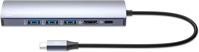 Manhattan USB-C PD 6-in-1 4K Docking Station / Multiport Hub