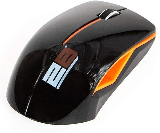 2B - 2.4G Wireless mouse, orange with black cover