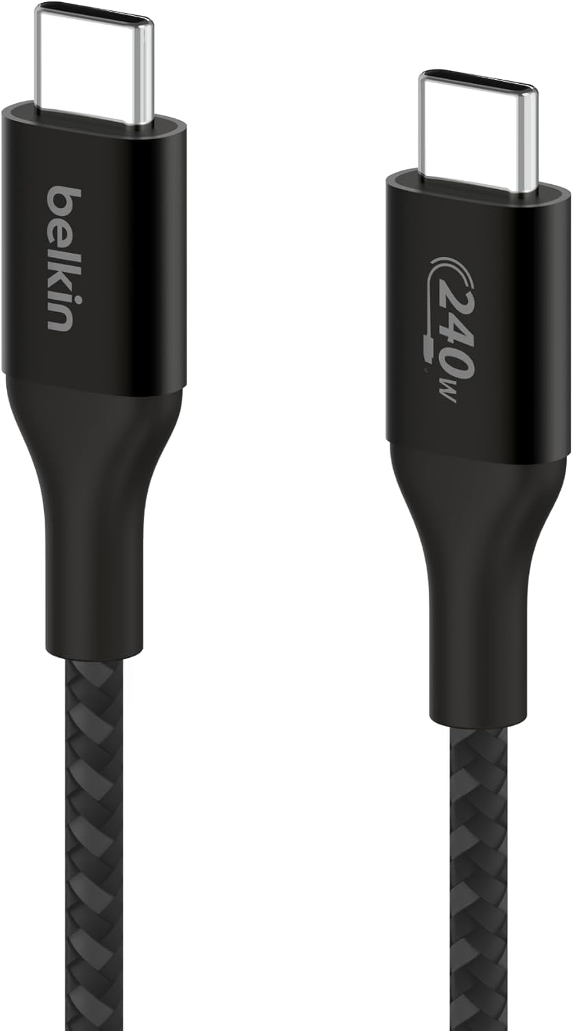 بيلكين - كابل - C إلى C - مضفر - 240W - 1م - أسود