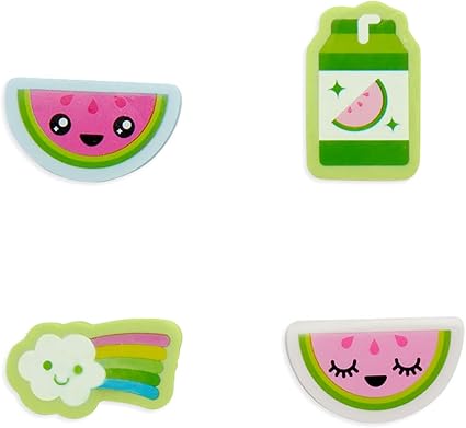Ooly Lil Juicy Scented Pencil Topper Eraser Watermelon Set Of 4