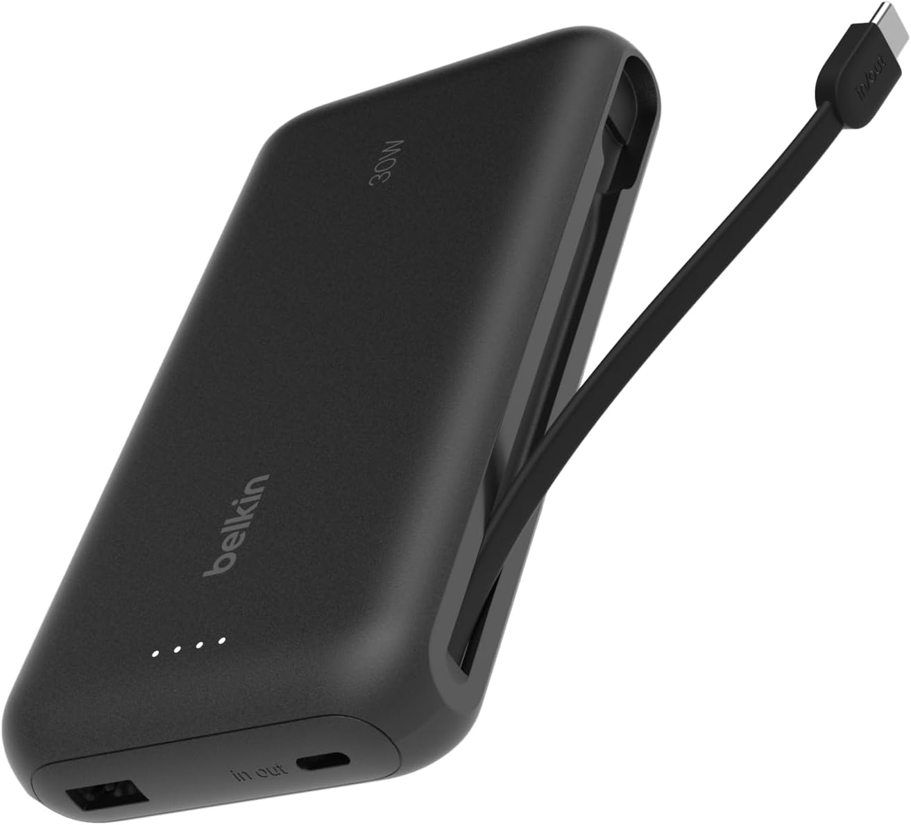 Belkin - Powerbank - 20K - 30W - W/ Integrated Cable - Black