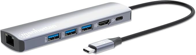 Manhattan USB-C PD 6-in-1 4K Docking Station / Multiport Hub
