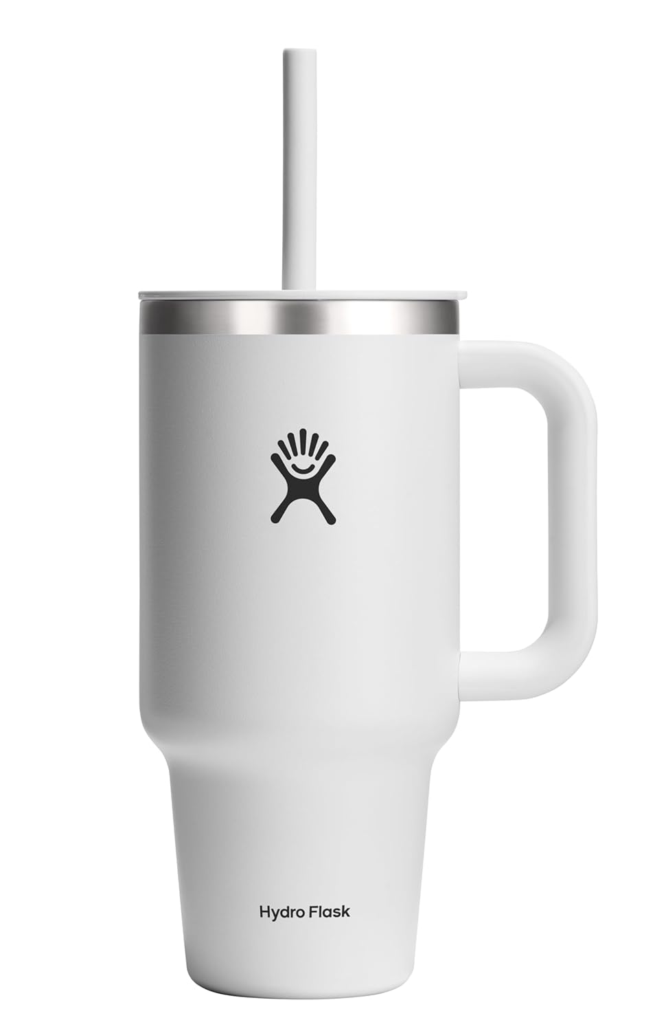 Travel Tumbler 950Ml White W Straw