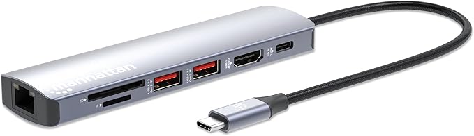 Manhattan USB-C PD 7-in-1 4K Docking Station / Multiport Hub