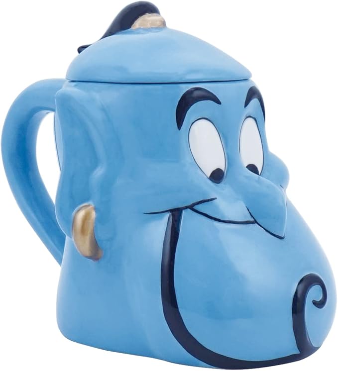 Halfmoon Bay Mug Shaped W Lid Boxed Disney Aladdin Genie