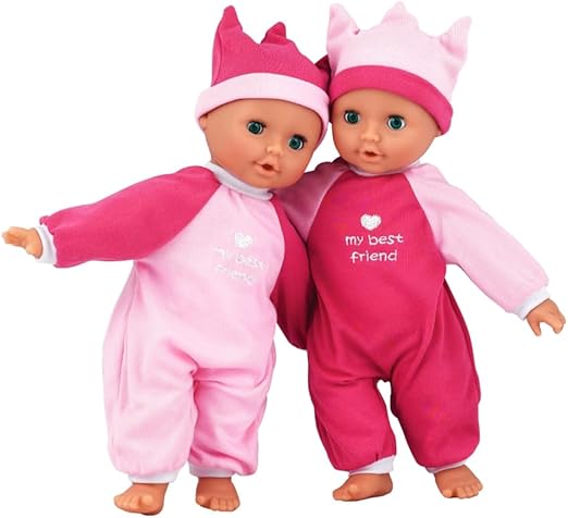 Dolls World 2 assorted 30cm (12") soft bean filled doll