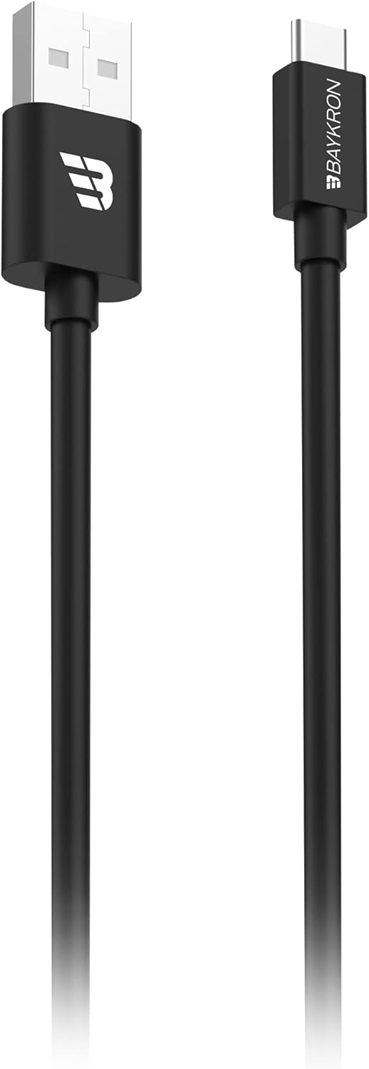 USB A to USB Type C Cable, 3A , 1.2 Meter,TPU, Black