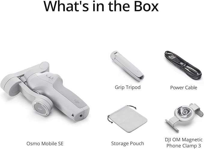 DJI Osmo Mobile SE Intelligent Gimbal, 3-Axis Phone Gimbal