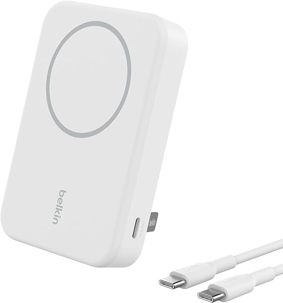 BELKIN - POWERBANK - QI2 WIRELESS - 10K - KICK STAND - WHITE