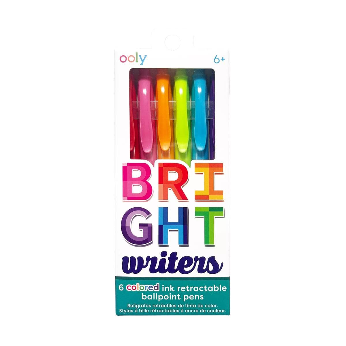 Ooly Bright Writers Colored Ballpoint Pens Set Of 6