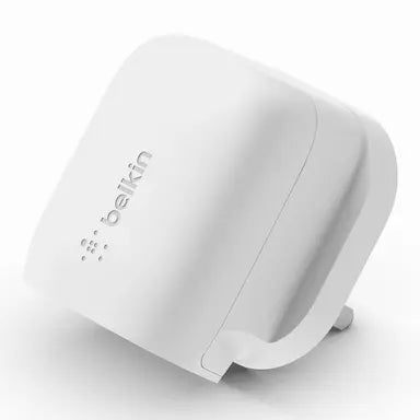 BELKIN WALL CHARGER - 20W - PD - PPS USB-C - UK PLUG - WHITE