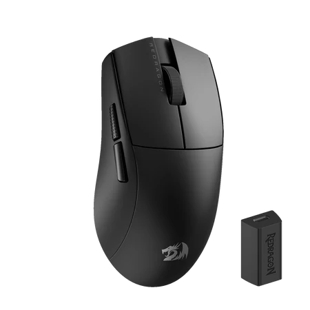 Redragon M916 PRO 3-Mode Wireless Gaming Mouse, Hype-Speed 4K Polling Rate, 49G Ultra-Light 26K DPI Gamer Mouse w/Ergonomic Natural Grip Build, Redefinable.Black