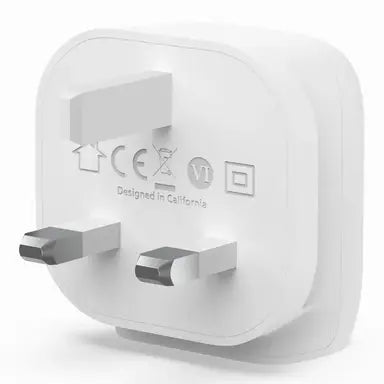 BELKIN WALL CHARGER - 20W - PD - PPS USB-C - UK PLUG - WHITE