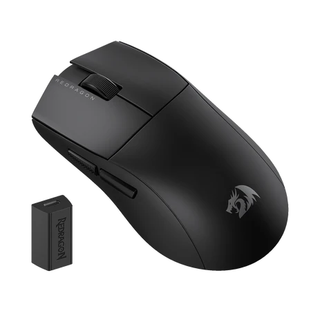 Redragon M916 PRO 3-Mode Wireless Gaming Mouse, Hype-Speed 4K Polling Rate, 49G Ultra-Light 26K DPI Gamer Mouse w/Ergonomic Natural Grip Build, Redefinable.Black