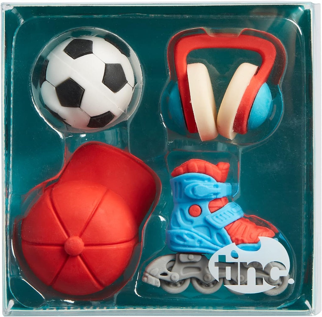 Tinc Set of 4 Cool Dude Erasers