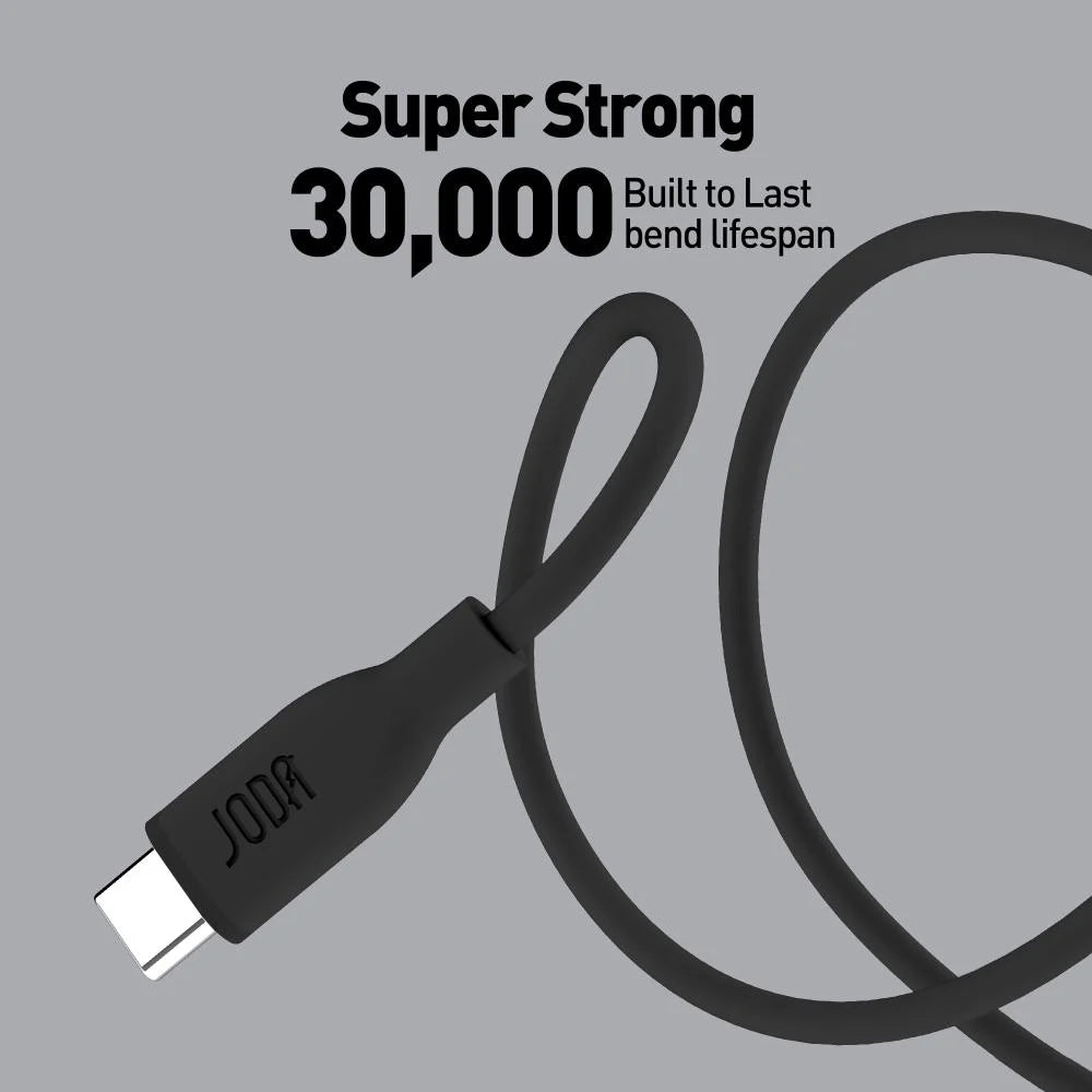 JODA 60W C to C Silicone Cable 1M Black